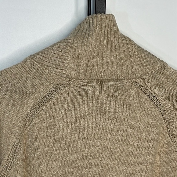 Peter Millar Men’s Shawl Pullover Seaside Sand Sweater Sz M Cotton Flax & Silk - Picture 9 of 16